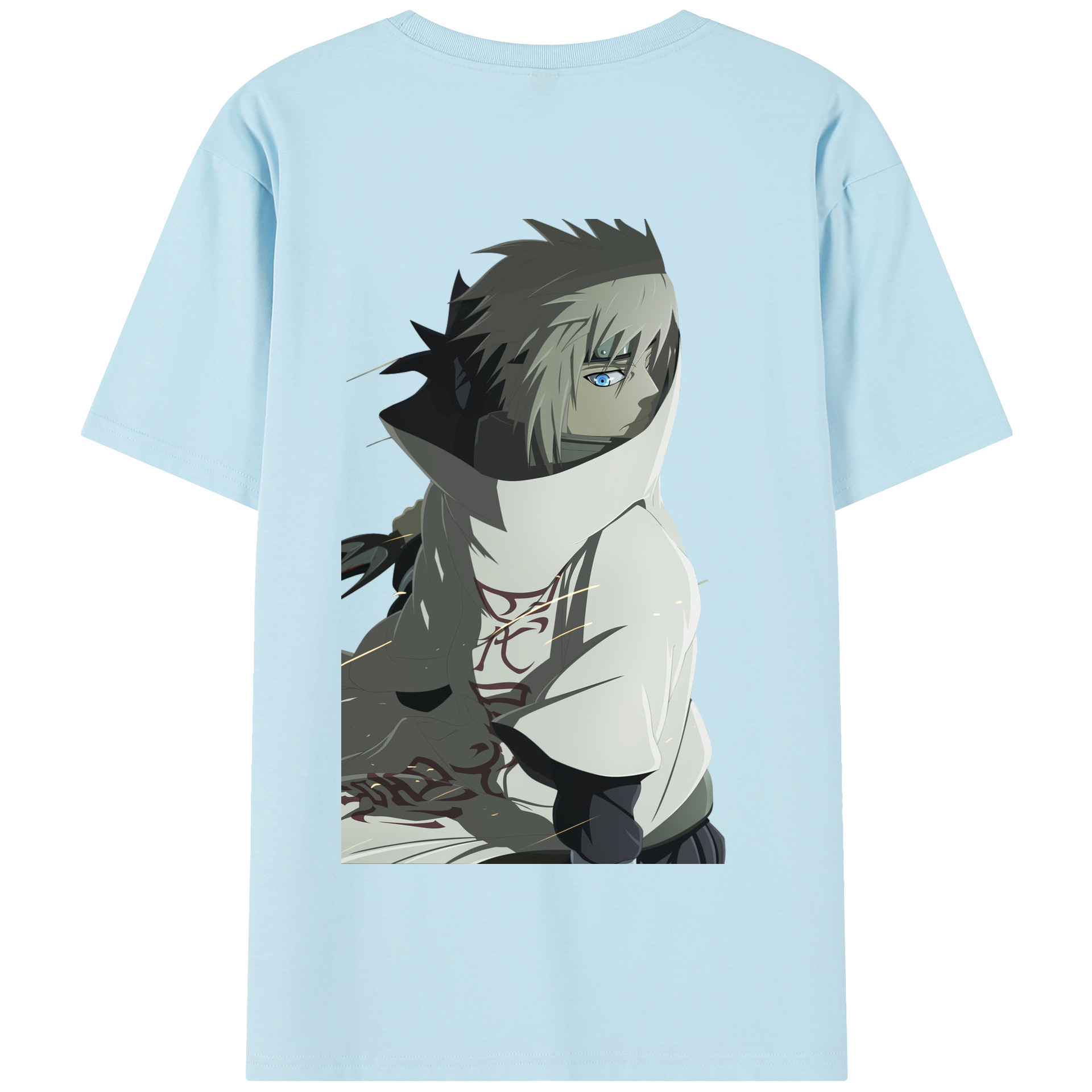 （画像用） NARUTO -ナルト- 波風 ミナト Namikaze Minato 綿100％半袖Tシャツ（背面プリント）